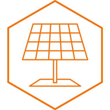 Güneş paneli ikon vektör illüstrasyonu