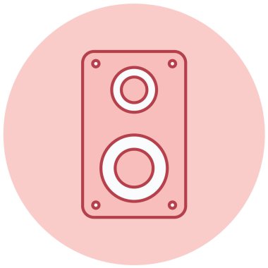 Konuşmacı. Web simgesi basit illüstrasyon