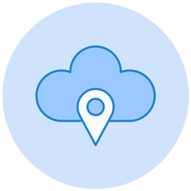 Bulut. Web simgesi basit illüstrasyon