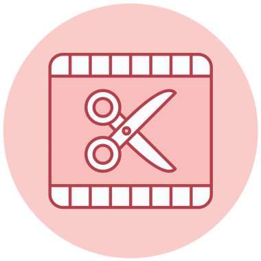 Makas simgesi çizgi sembolü tasvir etmek. Basit tasarım