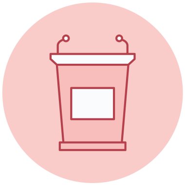 Podyum. Web simgesi basit illüstrasyon