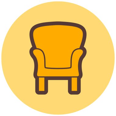 Sandalye. Web simgesi basit illüstrasyon