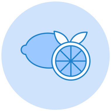 lemon. Web simgesi basit illüstrasyon