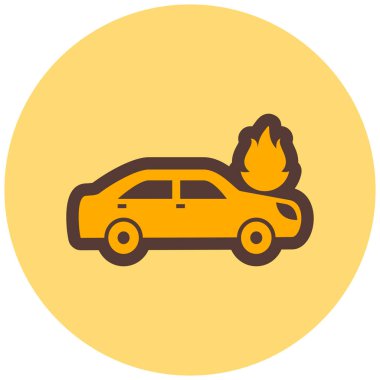 Araba kazası. Web simgesi