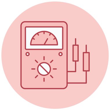 Moda biçimi izole edilmiş arkaplanda güç metre simgesi