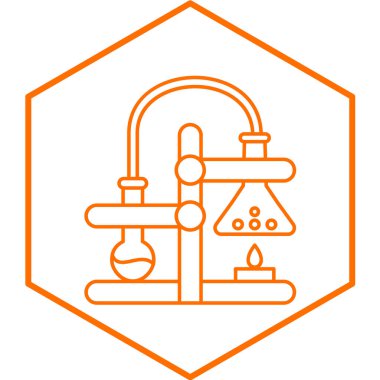 Beyaz arkaplanda izole edilmiş web tasarımı için kimyasal reaksiyon vektörü sembolü