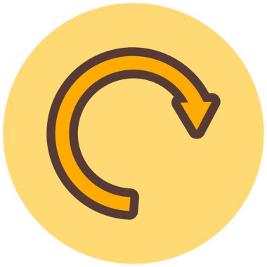 Simgeyi tazele, basit tasarım vektör çizimi