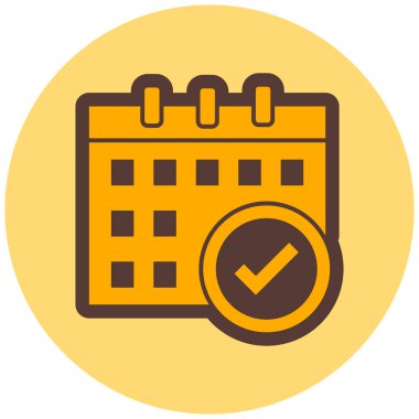 Takvim. Web simgesi basit illüstrasyon