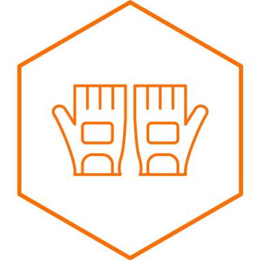 Eldiven simgesi, basit tasarım vektör çizimi