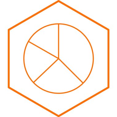 Pasta grafiği simgesi. vektör illüstrasyonu