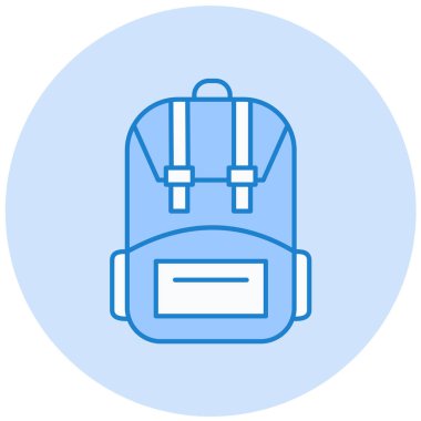 Sırt çantası. Web simgesi basit illüstrasyon