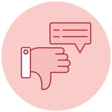 Hoşlanmıyorum. Web simgesi basit illüstrasyon