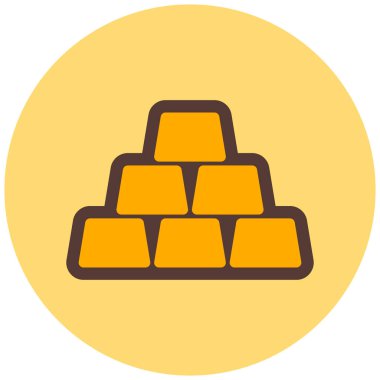 Altın külçeler. Web simgesi