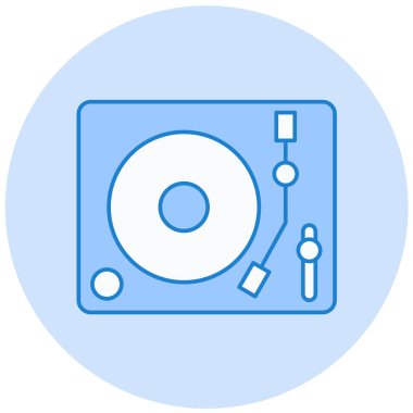 Müzik çalar. Basit resimleme