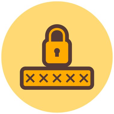 Kilit. Web simgesi basit illüstrasyon