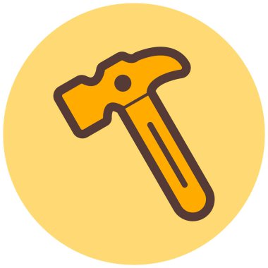 Çekiç simgesinin vektör illüstrasyonu