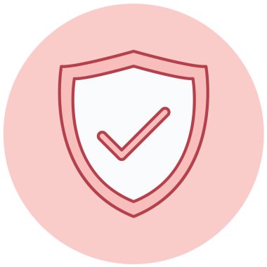 Kalkan. Web simgesi basit illüstrasyon