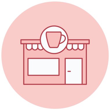 Kahve dükkanı. Basit tasarım