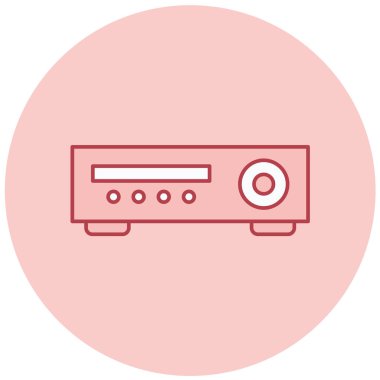 Radyo. Web simgesi basit illüstrasyon