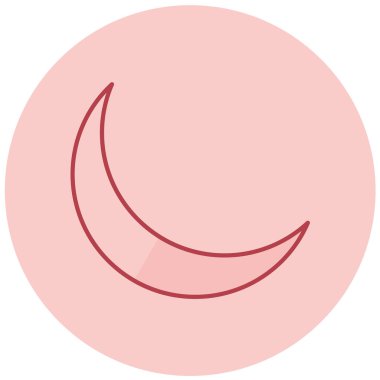 Ay. Web simgesi basit illüstrasyon