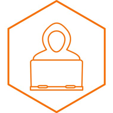 Hacker simgesinin vektör illüstrasyonu