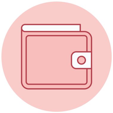 Cüzdan. Web simgesi basit illüstrasyon