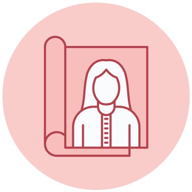 kadın avatar vektör simgesi modern basit illüstrasyon