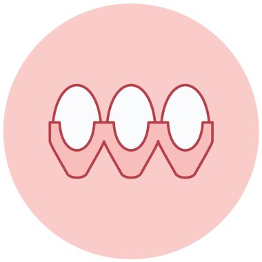 Yumurtalar. Web simgesi basit illüstrasyon
