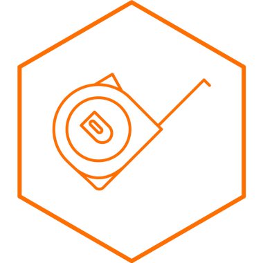 Turuncu çizgili su damlası simgesi beyaz arkaplanda izole edildi. vektör illüstrasyonu