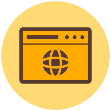 Tarayıcı penceresi. Web simgesi