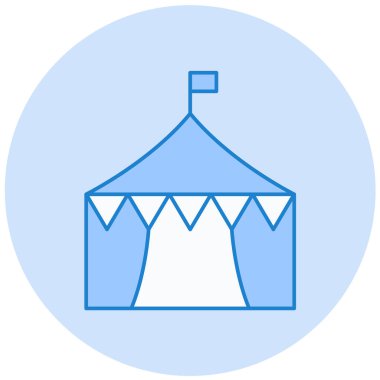 Sirk çadırı ikonu. vektör illüstrasyonu