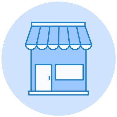 dükkan modern simge vektör illüstrasyonu