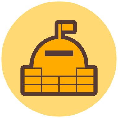 Yapı ve alan simgesinin vektör illüstrasyonu