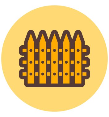 Çit. Web simgesi basit illüstrasyon