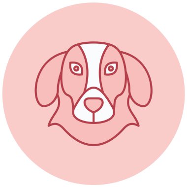 Köpek. Web simgesi basit illüstrasyon