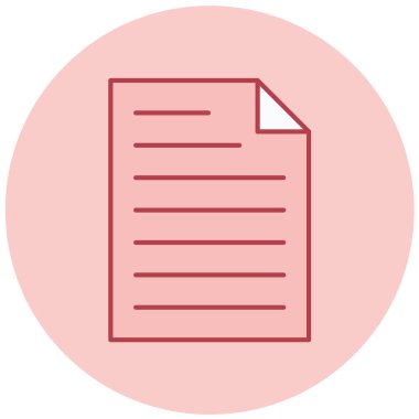 Belge. Web simgesi basit illüstrasyon