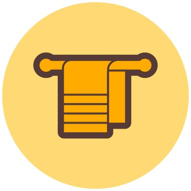 Havlu. Web simgesi basit illüstrasyon