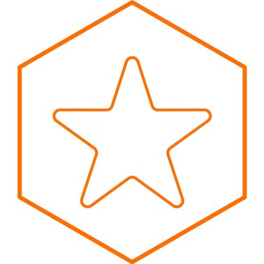 Yıldız simgesi, vektör çizimi. düz tasarım biçimi