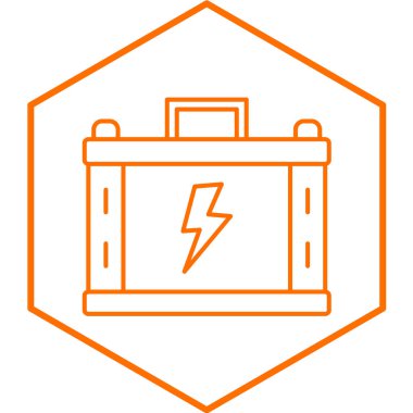 Pil şarj ikonu. vektör illüstrasyonu