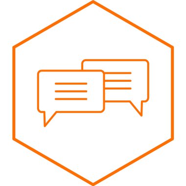 Sohbet simgesi vektör illüstrasyonu