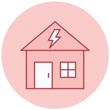 Ev. Web simgesi basit illüstrasyon