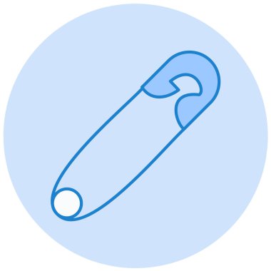 Tek izole edilmiş iğne simgesinin vektör çizimi