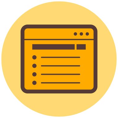 Tarayıcı. Web simgesi basit illüstrasyon