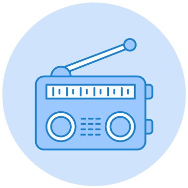 Radyo. Web simgesi basit tasarım