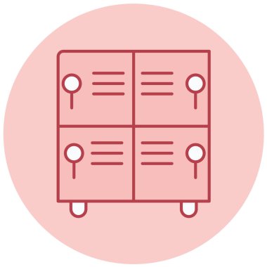 Çekmecede. Web simgesi basit illüstrasyon