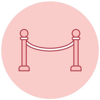 Bariyer. Web simgesi basit illüstrasyon