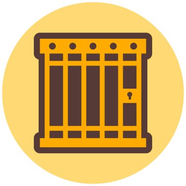 Kapı simgesi. Vektör çizim