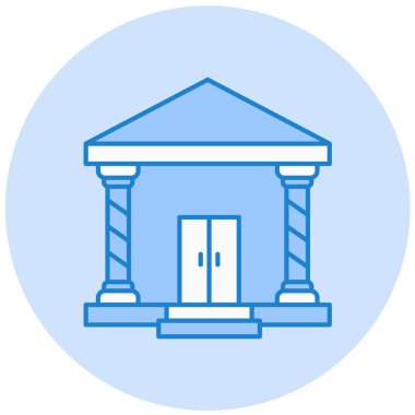 Banka. Web simgesi basit illüstrasyon