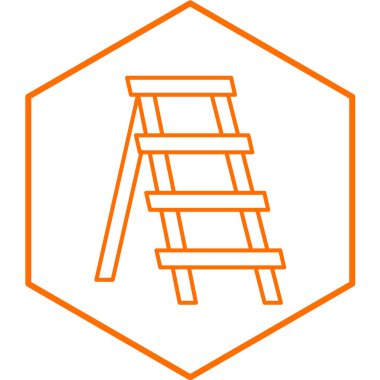 Moda Biçimli Merdiven Simgesi İzole Arkaplan