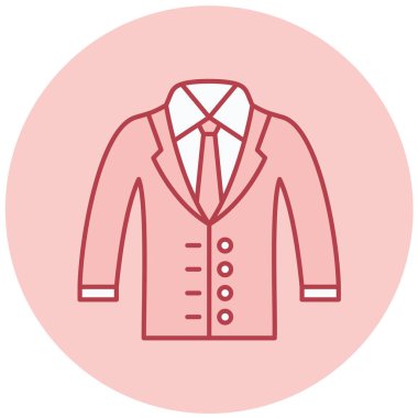 Ceket yassı vektör illüstrasyonu